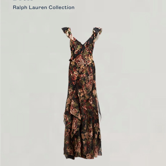 Ralph Lauren Purple Label Dresses & Skirts - Ralph Lauren Purple Label Brienne Crinkle Chiffon Evening Dress - zipper broken